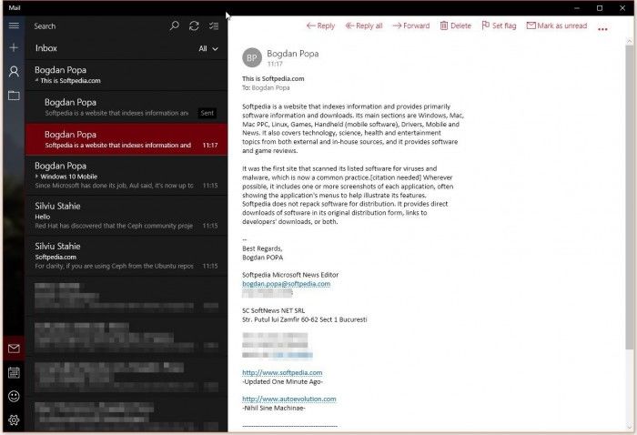 Windows 10 Mail更新：可加载外部服务器上的图片
